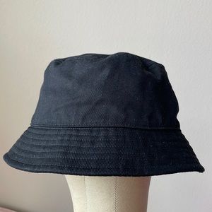 Plain black bucket hat